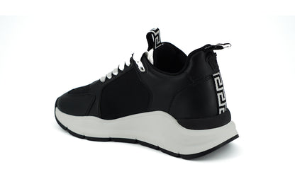 Baskets élégantes en cuir monochrome Versace