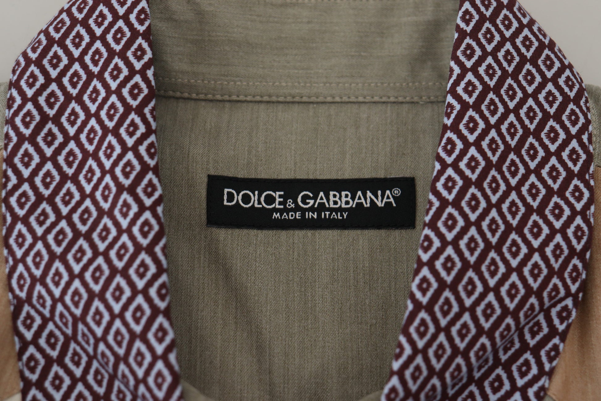 Dolce & Gabbana Multicolor Cotton Patchwork Slim Shirt by Dolce & Gabbana