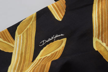 Dolce & Gabbana Black Casual Penne Rigate Linen Casual Shirt by Dolce & Gabbana