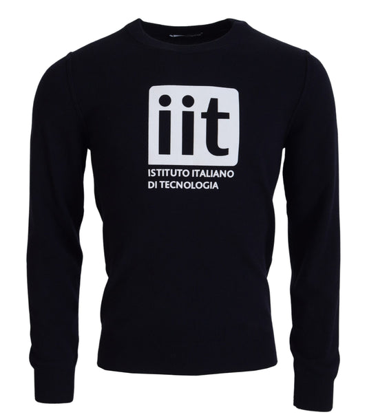 Dolce & Gabbana Blue Cashmere iit Print Pullover Sweater by Dolce & Gabbana