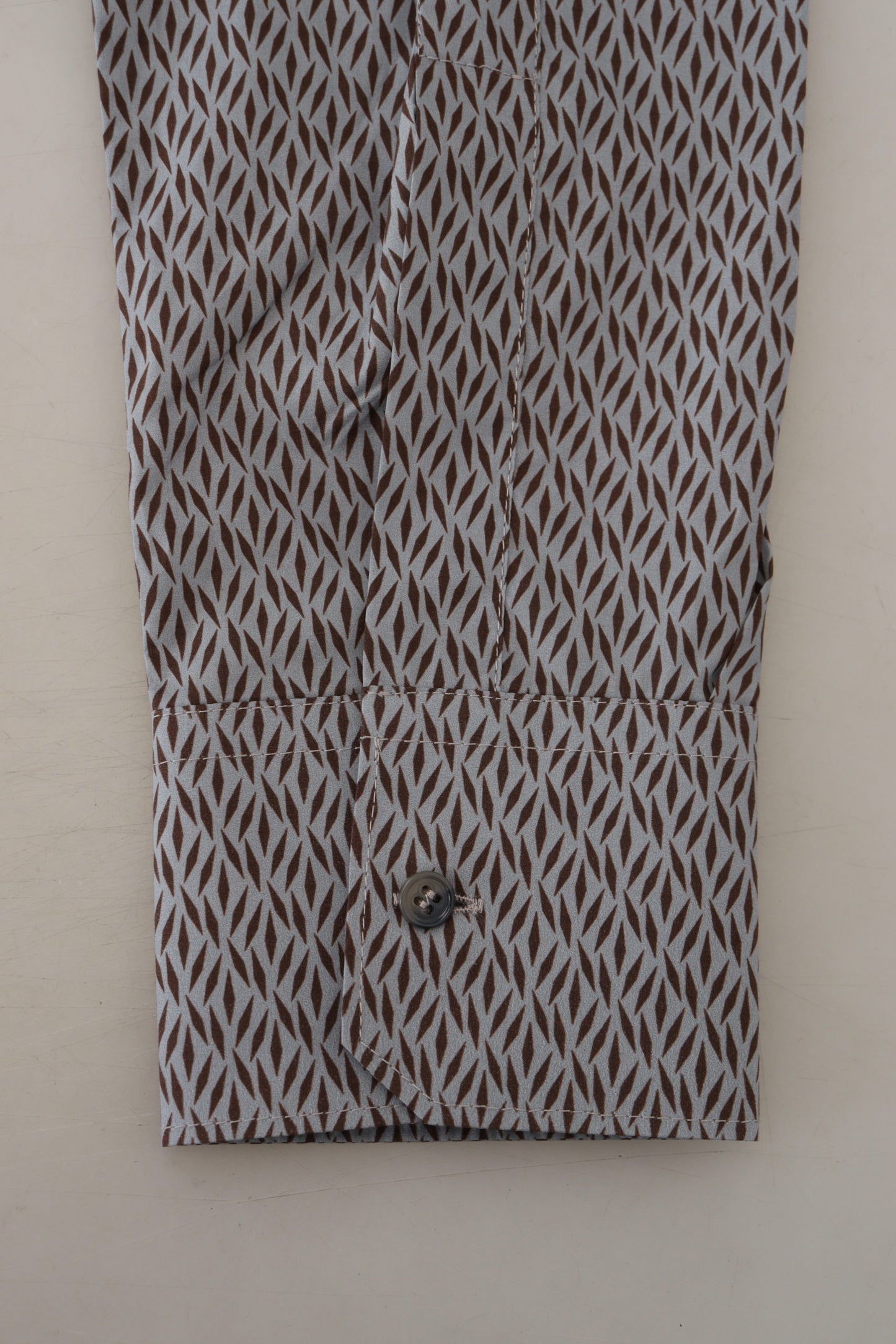 Dolce & Gabbana Gray Brown GOLD Slim Fit Dress Formal Shirt by Dolce & Gabbana