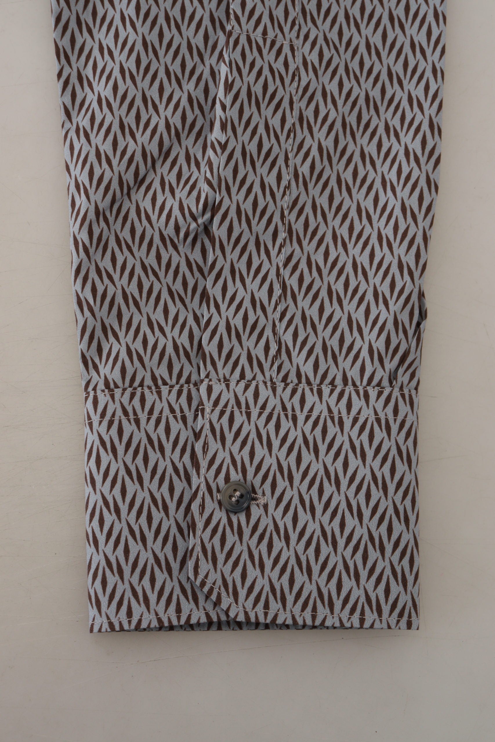 Dolce & Gabbana Gray Brown GOLD Slim Fit Dress Formal Shirt by Dolce & Gabbana
