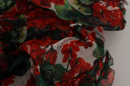 Dolce & Gabbana Multicolor Geranium A-line Knee Length Dress by Dolce & Gabbana