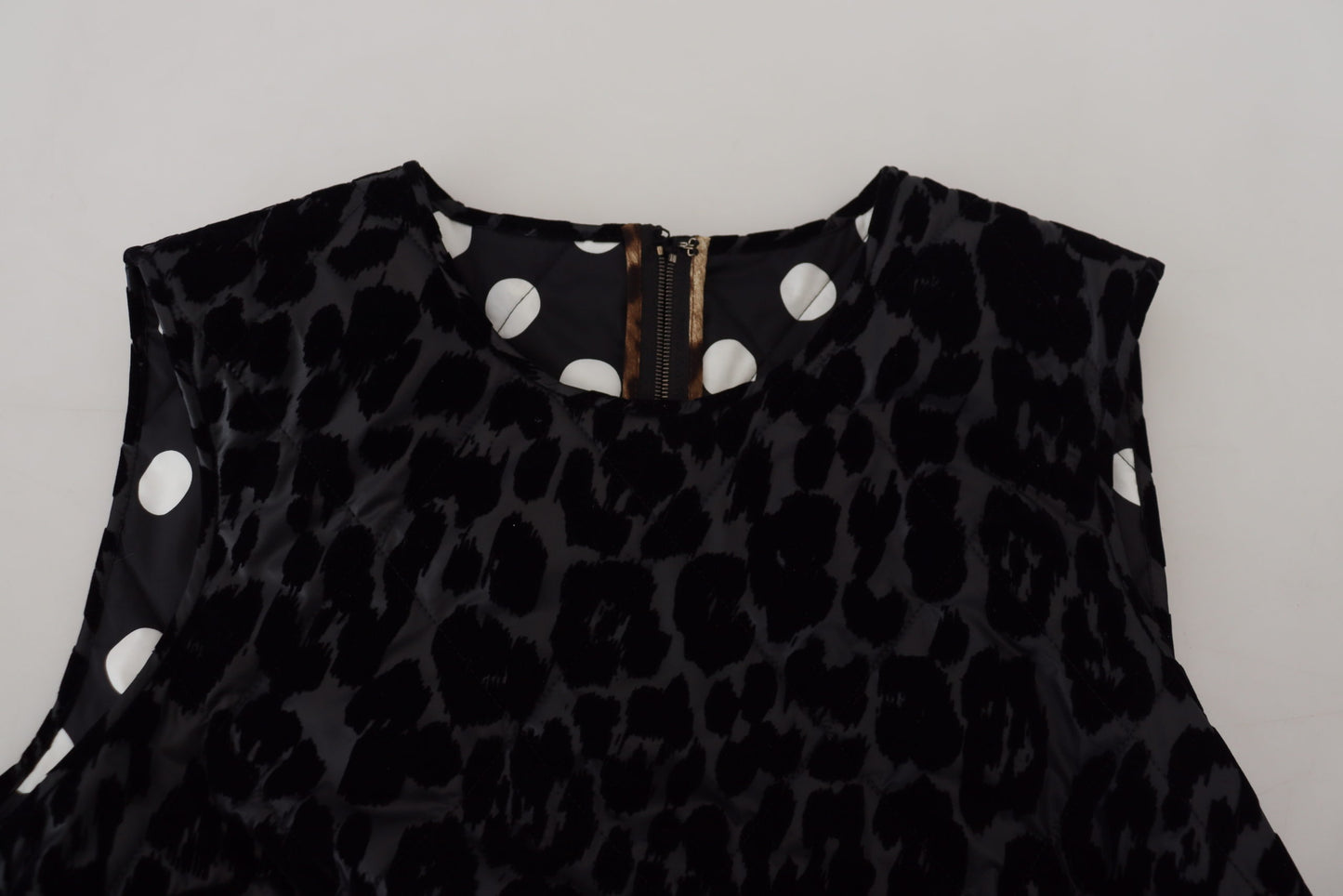 Dolce & Gabbana Black Leopard Shift Mini Polyester Dress by Dolce & Gabbana