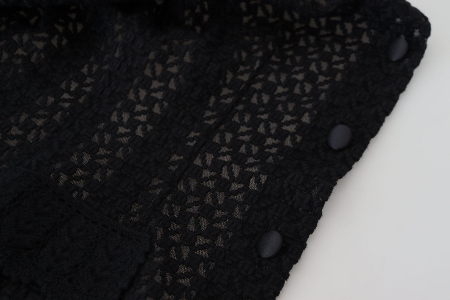Dolce &amp; Gabbana Élégante veste boutonnée en laine mélangée noire