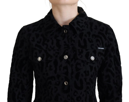 Veste en jean à motif léopard chic Dolce &amp; Gabbana