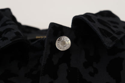 Veste en jean à motif léopard chic Dolce &amp; Gabbana