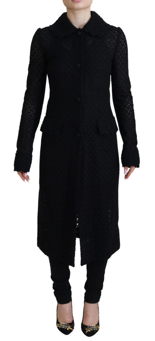 Veste longue en maille boutonnée classique Dolce &amp; Gabbana