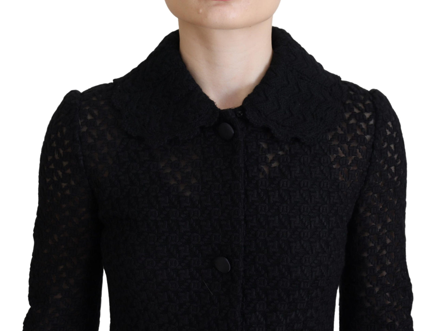Veste longue en maille boutonnée classique Dolce &amp; Gabbana