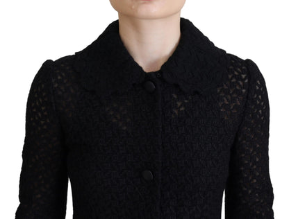 Veste longue en maille boutonnée classique Dolce &amp; Gabbana
