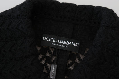 Veste longue en maille boutonnée classique Dolce &amp; Gabbana