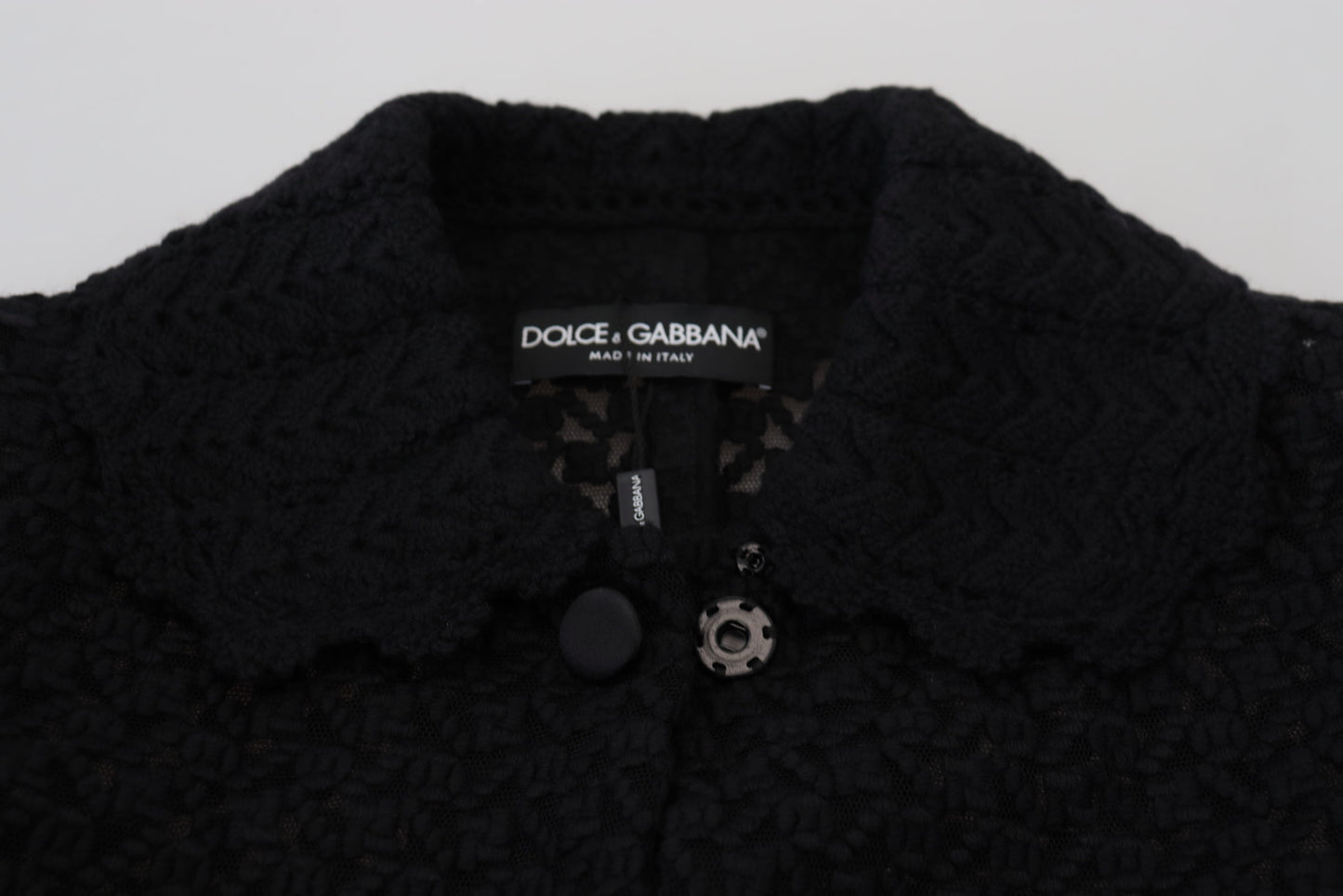 Veste longue en maille boutonnée classique Dolce &amp; Gabbana