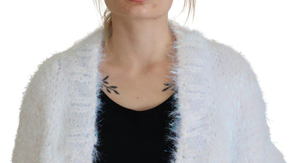 Dolce &amp; Gabbana Élégant cardigan blanc à manches longues