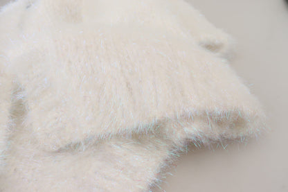 Dolce &amp; Gabbana Élégant cardigan blanc à manches longues