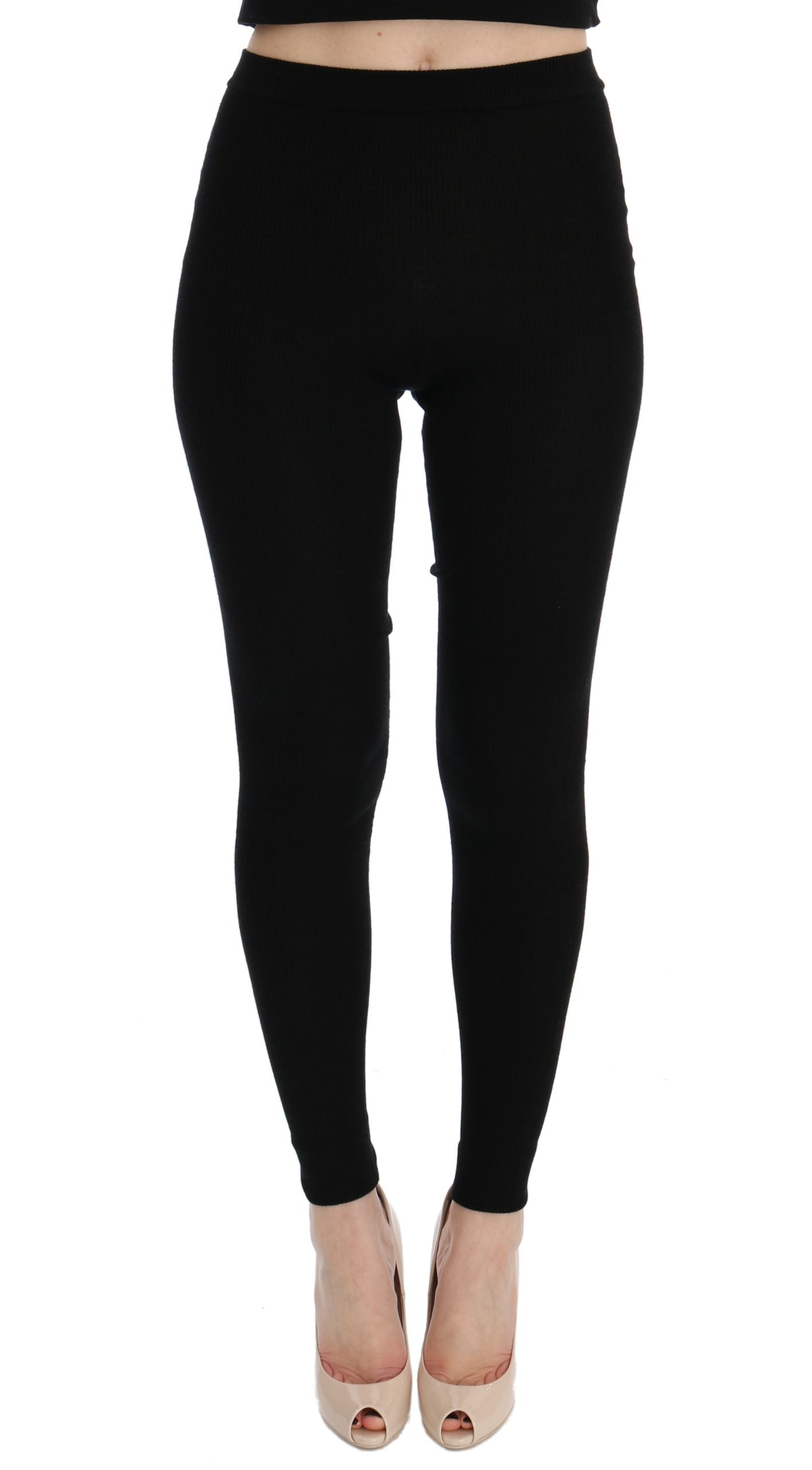 Dolce & Gabbana Black Slim Fit Women Cashmere Pants by Dolce & Gabbana