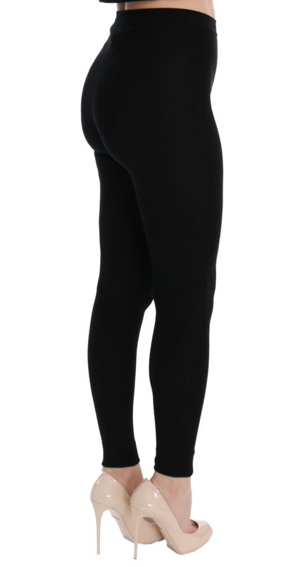 Dolce & Gabbana Black Slim Fit Women Cashmere Pants by Dolce & Gabbana