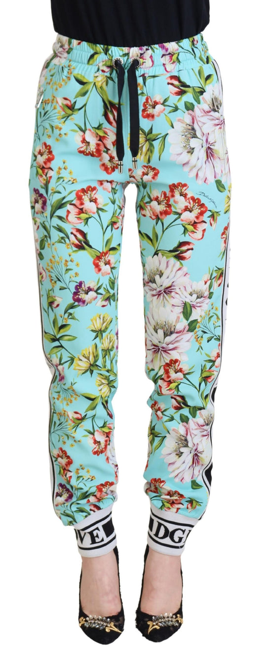 Dolce & Gabbana Multicolor Floral Sweatpants Pants by Dolce & Gabbana