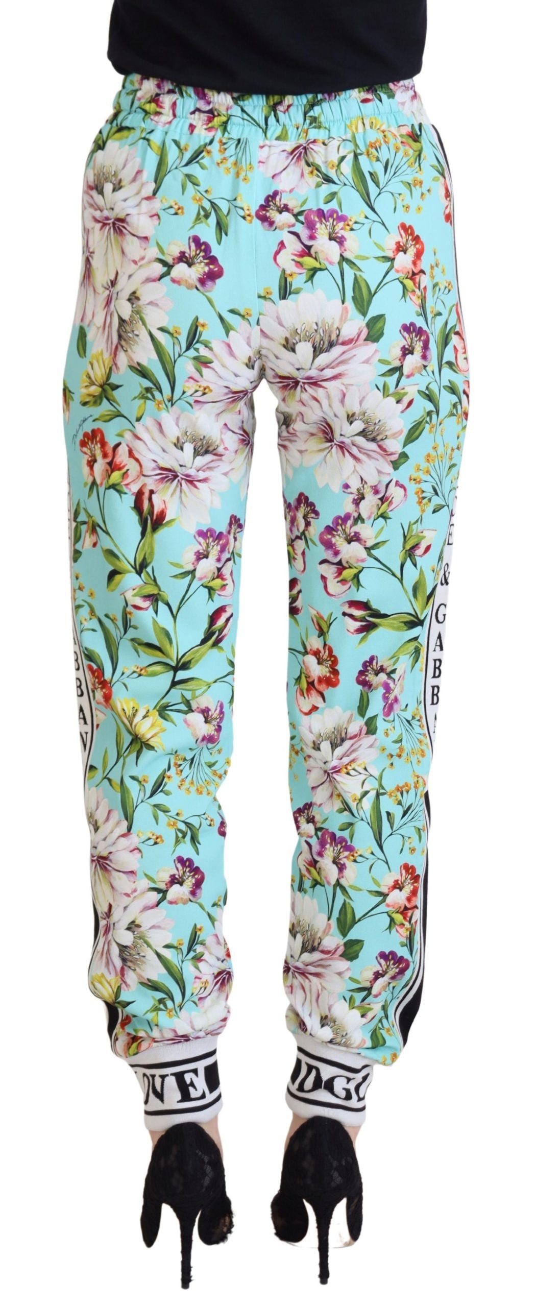Dolce & Gabbana Multicolor Floral Sweatpants Pants by Dolce & Gabbana
