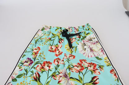 Dolce & Gabbana Multicolor Floral Sweatpants Pants by Dolce & Gabbana
