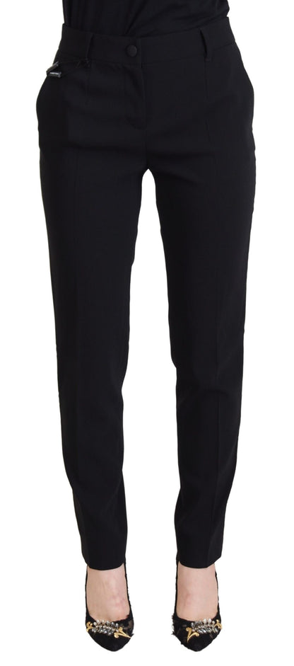 Dolce & Gabbana Black High Waist Women Pants by Dolce & Gabbana