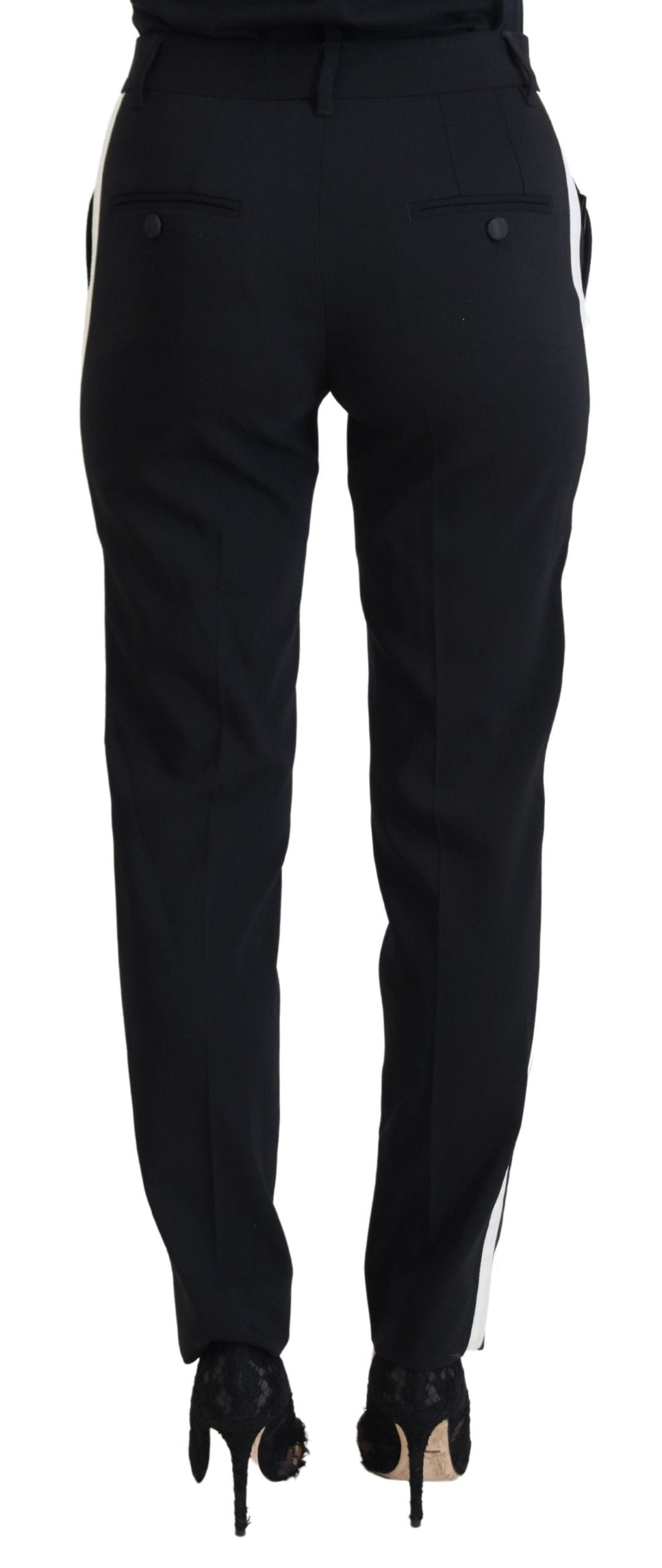 Dolce & Gabbana Black High Waist Women Pants by Dolce & Gabbana