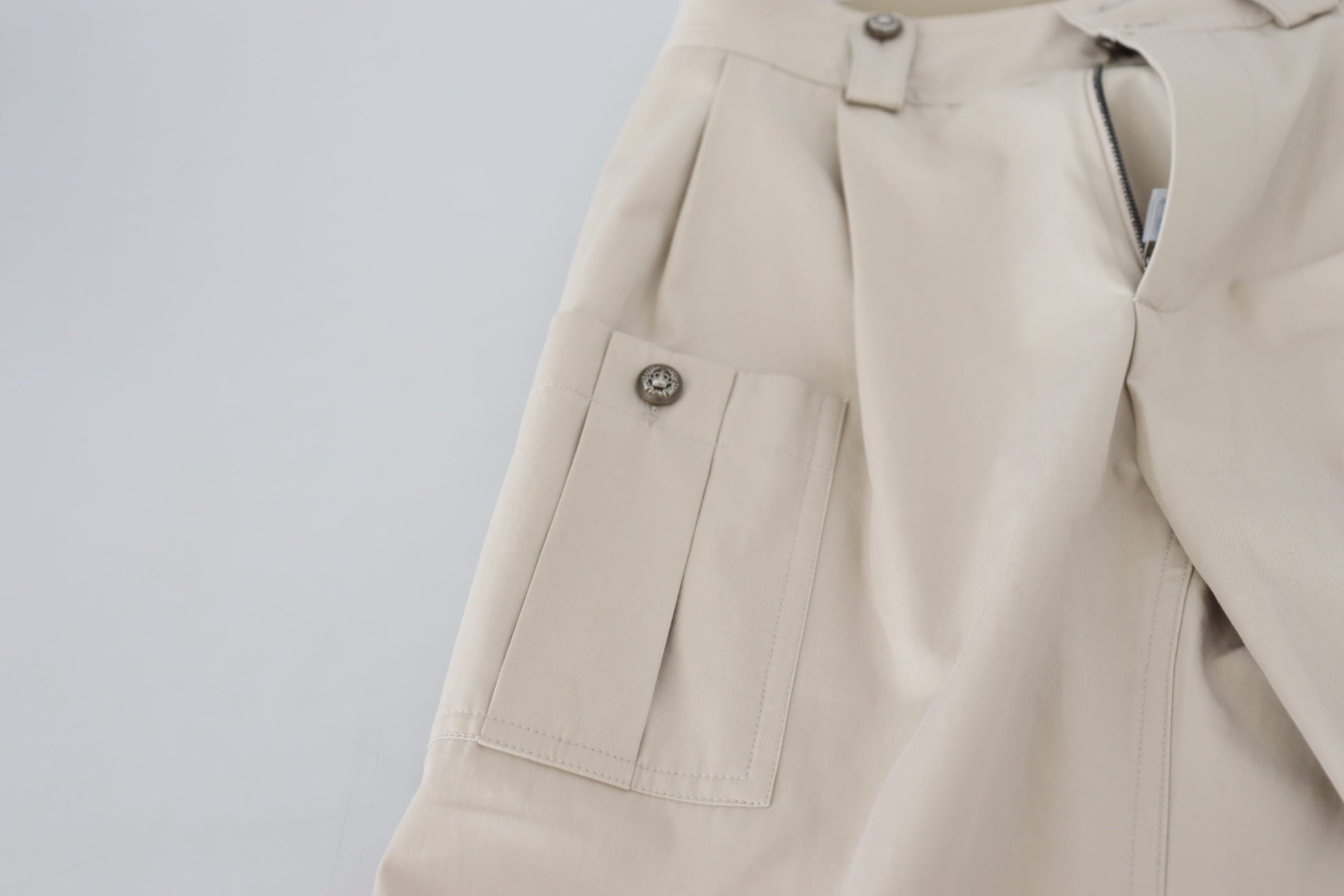 Dolce & Gabbana Beige High Waist Women Pants by Dolce & Gabbana