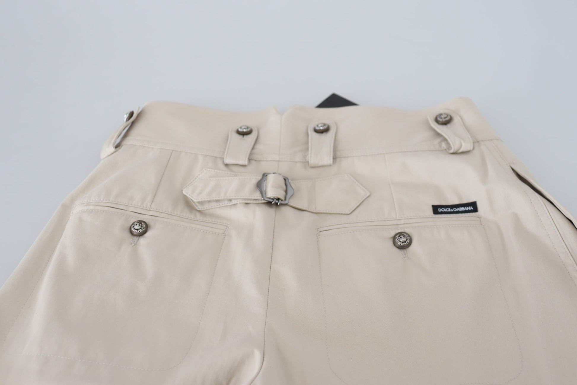 Dolce & Gabbana Beige High Waist Women Pants by Dolce & Gabbana