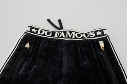 Pantalon élégant en velours Dolce &amp; Gabbana - Luxe noir intemporel