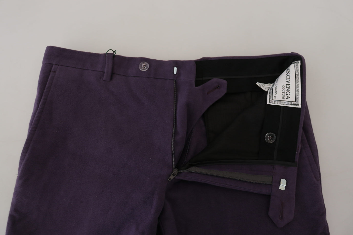 Pantalon élégant en coton violet BENCIVENGA