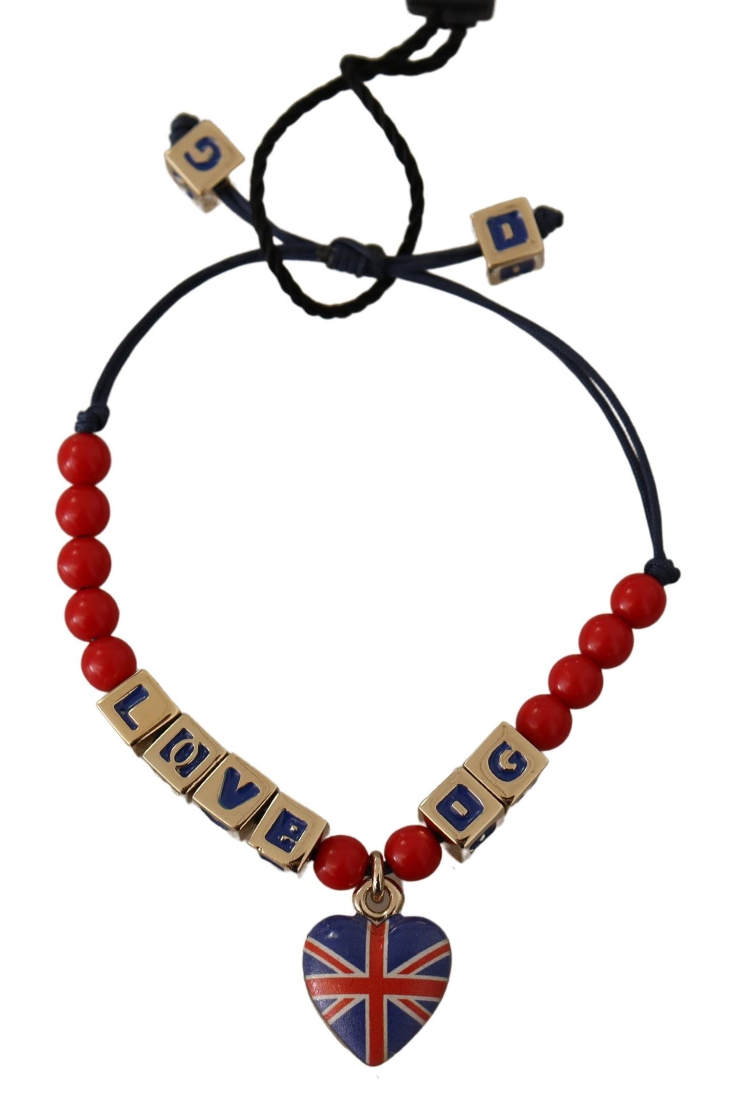Bracelet élégant Dolce &amp; Gabbana en verre bleu, rouge et zamak