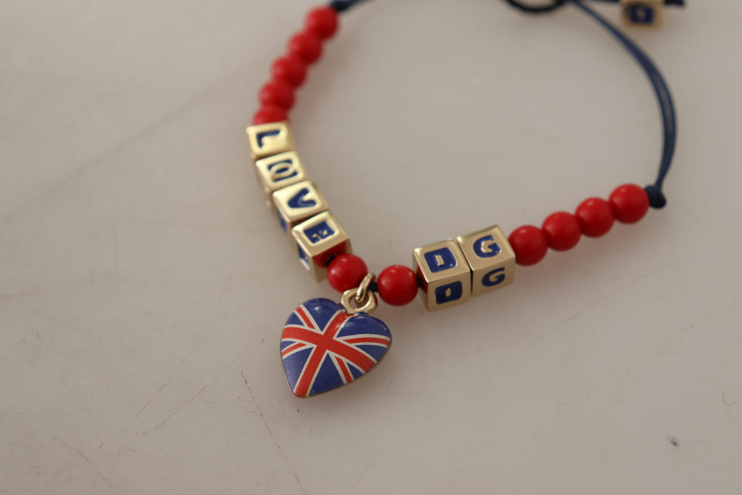 Bracelet élégant Dolce &amp; Gabbana en verre bleu, rouge et zamak