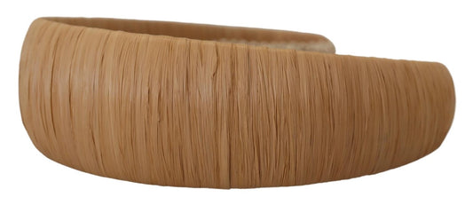Bandeau diadème en viscose beige exquis Dolce &amp; Gabbana