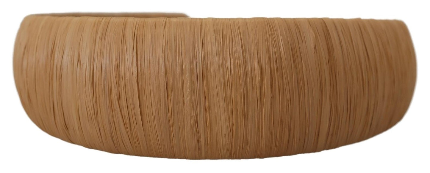 Bandeau diadème en viscose beige exquis Dolce &amp; Gabbana