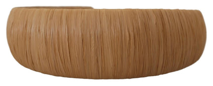 Bandeau diadème en viscose beige exquis Dolce &amp; Gabbana