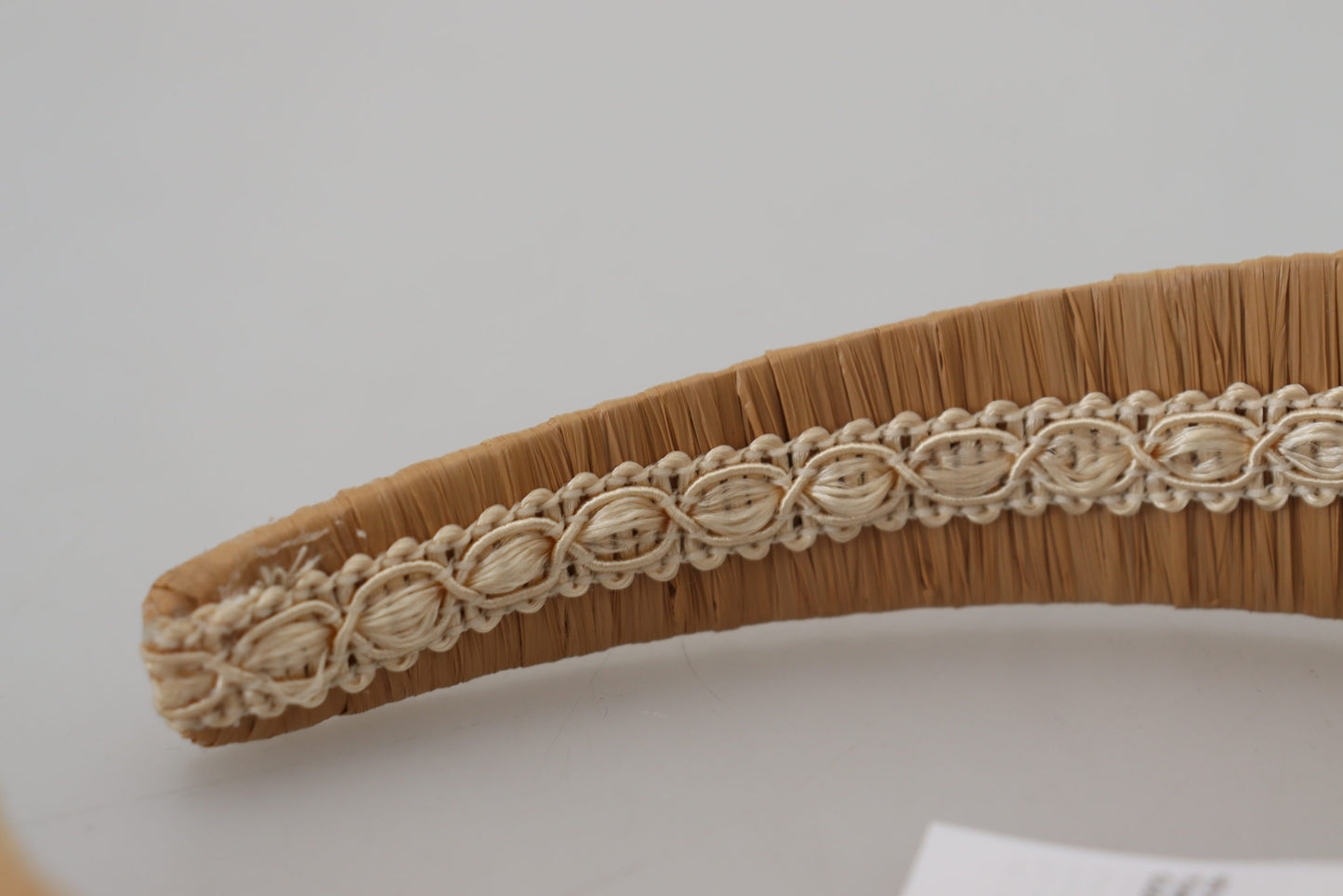 Bandeau diadème en viscose beige exquis Dolce &amp; Gabbana