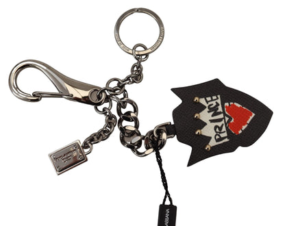 Porte-clés élégant Dolce &amp; Gabbana en argent et noir