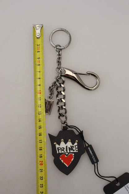 Porte-clés élégant Dolce &amp; Gabbana en argent et noir