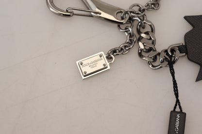 Porte-clés élégant Dolce &amp; Gabbana en argent et noir