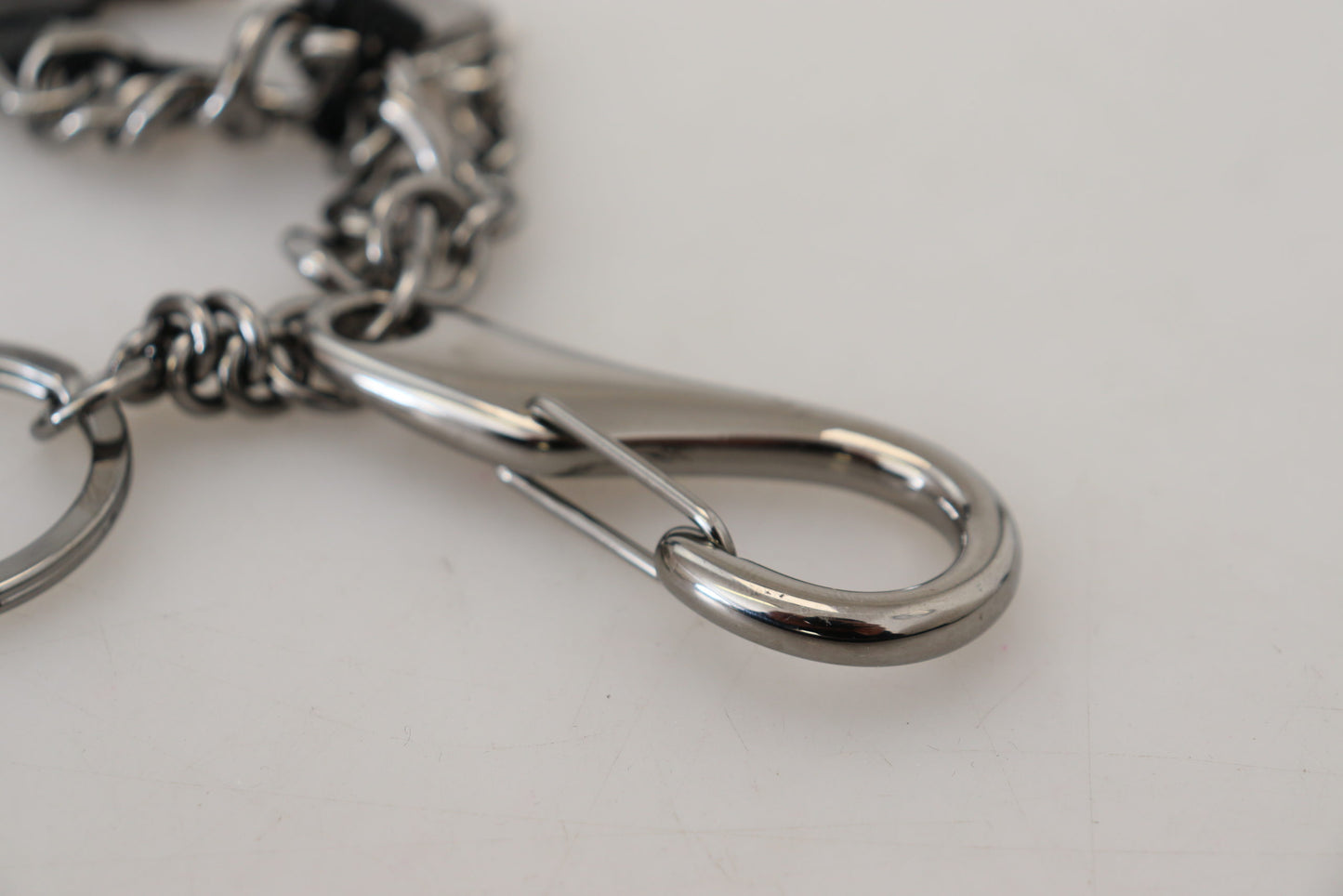 Porte-clés élégant Dolce &amp; Gabbana en argent et noir