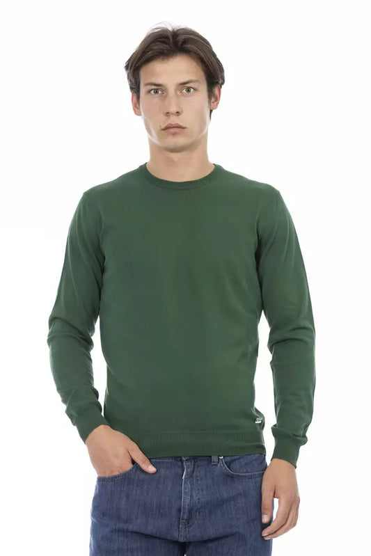 Baldinini Trend Green Cotton Men Sweater by Baldinini Trend