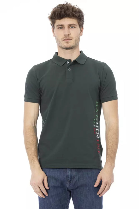Polo homme en coton vert tendance Baldinini