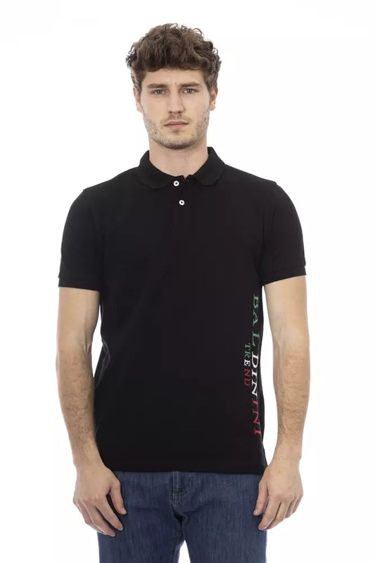 Polo Baldinini Trend en coton noir pour homme