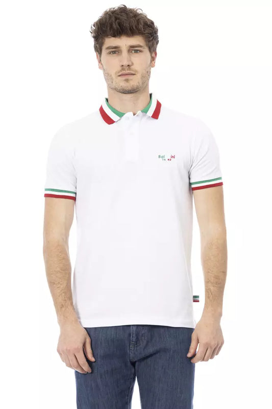 Polo homme en coton blanc tendance Baldinini