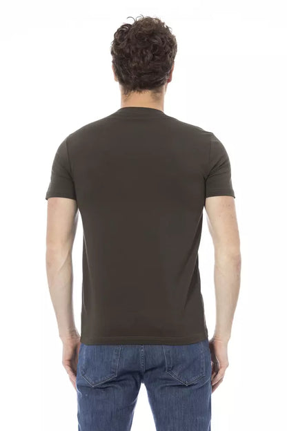 T-shirt homme en coton vert tendance Baldinini