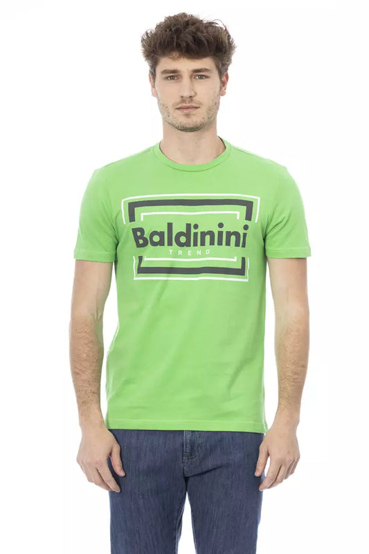 T-shirt homme en coton vert tendance Baldinini