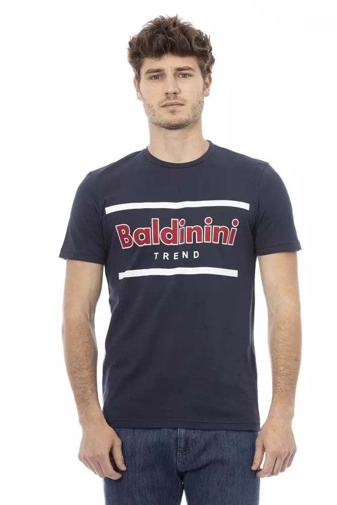 Baldinini Trend Blue Cotton Men's T-Shirt by Baldinini Trend