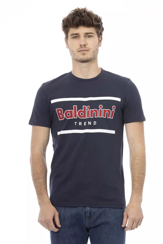 T-shirt homme en coton bleu tendance Baldinini