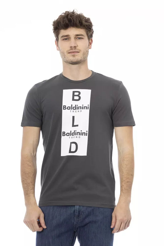 T-shirt homme en coton gris tendance Baldinini