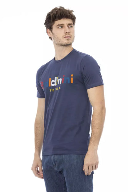 T-shirt homme en coton bleu tendance Baldinini