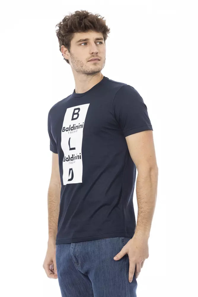 Baldinini Trend Blue Cotton Men T-Shirt by Baldinini Trend